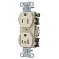 Hubbell Wiring Device-Kellems Commercial Specification Grade Duplex Receptacles for Controlled Applicatoins BR15C1LA